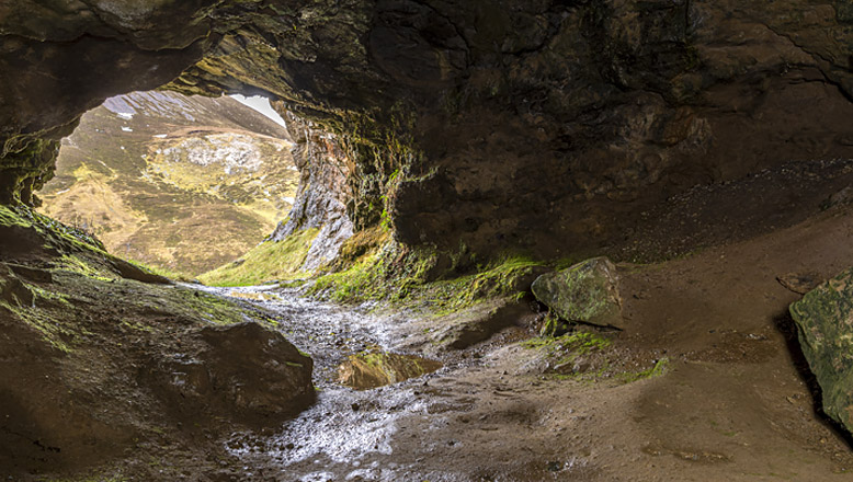 Inside the bone caves at Inchnadamph